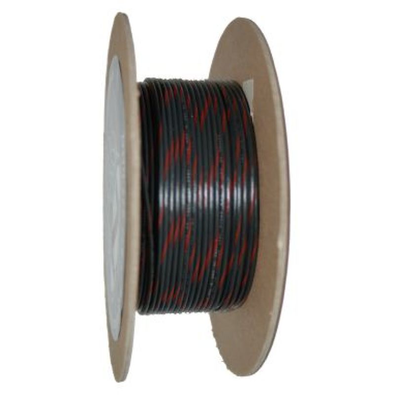 NAMZ OEM Color Primary Wire 100ft. Spool 20g - Black/Red Stripe