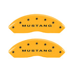 MGP 4 Caliper Covers Engraved Front Mustang Rear S197/GT Yellow Finish Black Char 2003 Ford Mustang