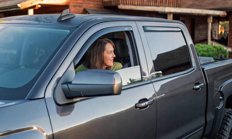 Lund 15-17 Chevy Silverado 2500 Ext. Cab Ventvisor Elite Window Deflectors - Smoke (4 Pc.)