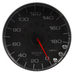 Autometer Spek-Pro Gauge Speedometer 5in 180 Mph Elec. Programmable Black/Black