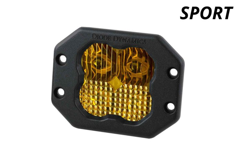 Diode Dynamics SS3 Sport ABL - Yellow Flood Flush (Single)