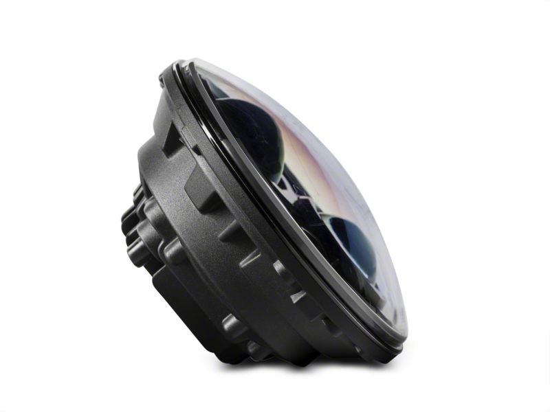 Raxiom 97-18 Jeep Wrangler TJ & JK 6-LED Headlights w/ Partial Halo- Black Housing (Clear Lens)