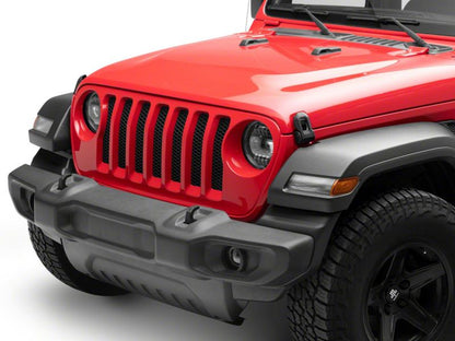 Raxiom 18-23 Jeep Wrangler JL Axial Series 9-In Angel Eye LED Headlights- Black Housing (Clear Lens)