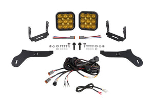 Diode Dynamics 17-20 Ford Raptor SS5 Bumper LED Pod Light Kit - Yellow Pro Driving