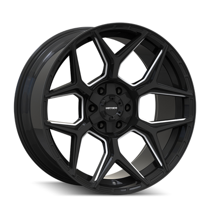 Mayhem Vanquish 8119 20X9 / 6x135/6x139.7 / 0mm Offset / 106.1mm  Hub - Gloss Black Milled
