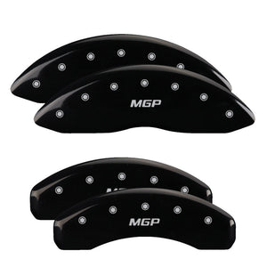 MGP 4 Caliper Covers Engraved Front & Rear Cruze Yellow finish black ch