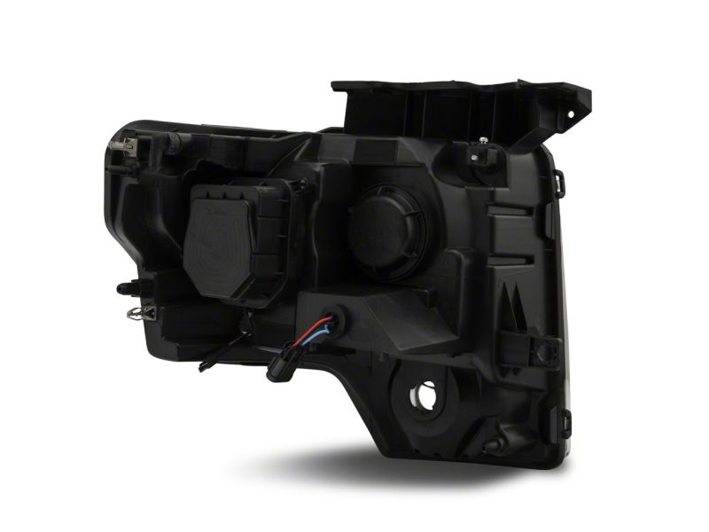 Raxiom 09-14 Ford F-150 Super White LED Halo Projector Headlights- Black Housing (Clear Lens)