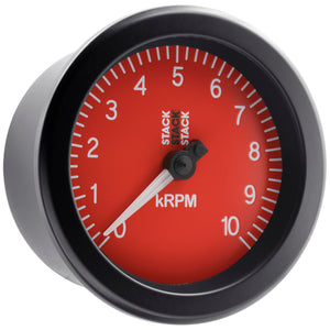 Autometer Stack Sport 88mm 0-10K RPM Tachometer - Red