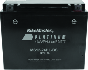 BikeMaster AGM Battery - MS12-24HL-BS