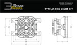 Diode Dynamics SS3 Pro Type AS Kit ABL - Yellow SAE Fog