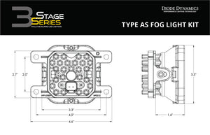 Diode Dynamics SS3 Pro Type AS Kit - White SAE Driving