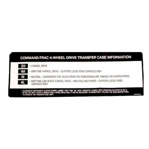 Omix Transfer Case Sunvisor Decal 94-98 Jeep Models