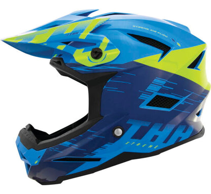 THH Helmets T-42 BMX Xtreme  Blue/Yellow Youth - Small