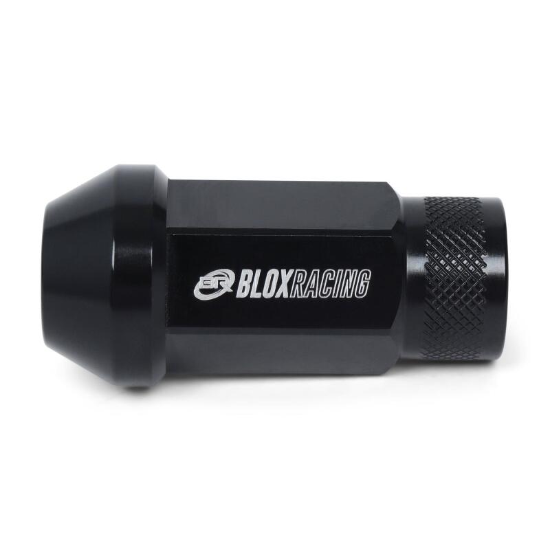 BLOX Racing Street Series Forged Lug Nuts - Black 12 x 1.25mm - Set of 20 (New Design)