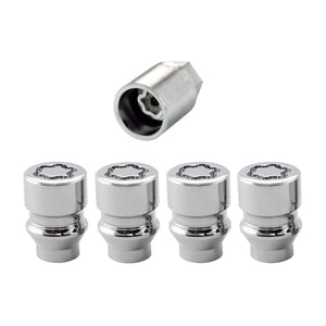 McGard Wheel Lock Nut Set - 4pk. (Uni-Lug) M12X1.5 / 13/16 Hex / .197in. Shank / 1.375in. L - Chrome