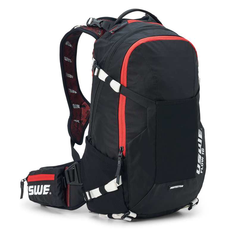 USWE Flow MTB Protector Pack 16L - Black/USWE Red