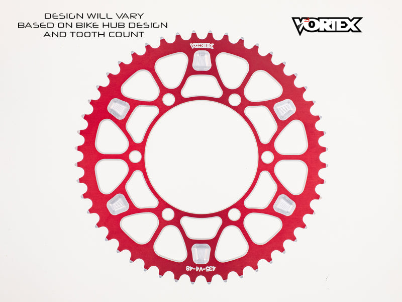 Vortex Racing V4 46 Tooth 520 Rear Sprocket - Red