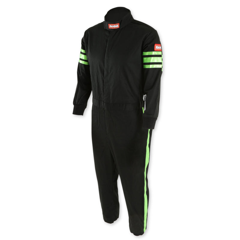 RaceQuip Green Trim SFI-1 JR. Suit - Kids Small