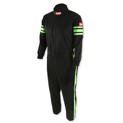 RaceQuip Green Trim SFI-1 JR. Suit - Kids XSM