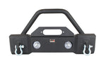 Fishbone Offroad 07-18 Jeep Wrangler JK Stubby Bumper W/Tube Guard - Black Texured Powdercoated