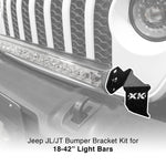 XK Glow Jeep JL JT Front Bumper Light Bar Bracket Kit 20-36In