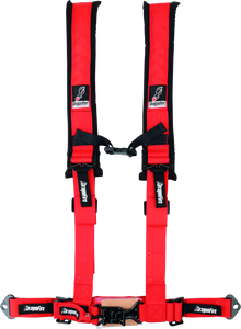 DragonFire Racing Harness- H-Style- 4-Point- 2in Buckle- Red