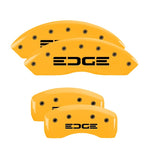 MGP 4 Caliper Covers Engraved Front & Rear Edge Yellow Finish Black Char 2008 Ford Edge