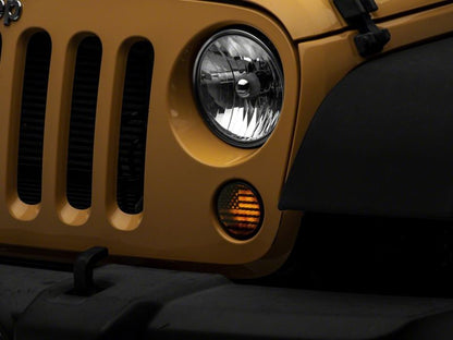 Raxiom Axial Series Turn Signal Lights Old Glory 07-18 Jeep Wrangler JK