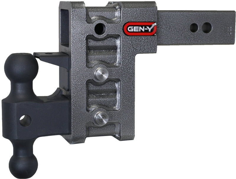 Gen-Y Mega Duty 2.5in Shank 6in Drop 3.5K TW 32K Hitch w/GH-0161 Dual-Ball/Pintle Lock