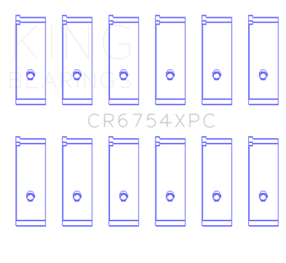King Engine Bearings Toyota2JZGE/2JZGTE 3.0L pMaxKote Performance Rod Bearing Set - Size STDX
