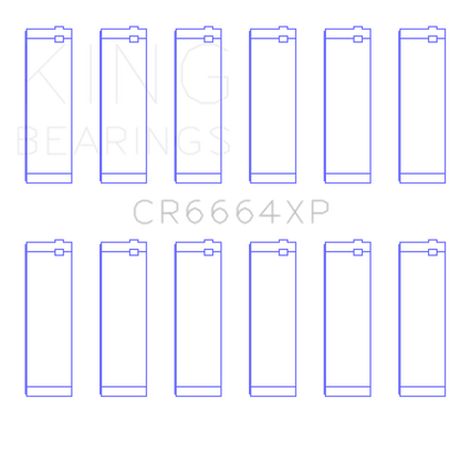 King Engine Bearings Buick V6 (Size STDX) XP - Series Performance Rod Bearing Set