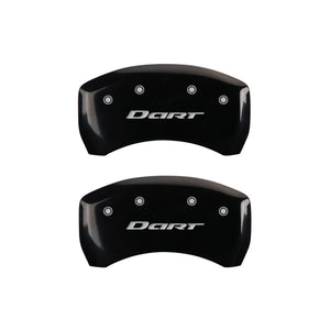 MGP 4 Caliper Covers Engraved Front & Rear With out stripes/Dart Black finish silver ch