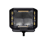 Go Rhino Xplor Blackout Combo Series Cube Sideline LED Flood Lights w/Amber 4x3 - Blk (Pair)