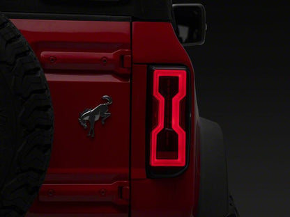 Raxiom 21-26 Ford Bronco Axial Series LED Tail Lights- Black Housing- Smoked Lens