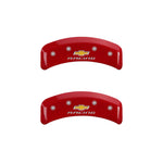 MGP 4 Caliper Covers Engraved F & R Chevy Racing Red Finish Silver Char 1988 Chevrolet Corvette