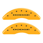 MGP 4 Caliper Covers Engraved Front & Rear Dodge Yellow Finish Black Char 2010 Dodge Ram 3500