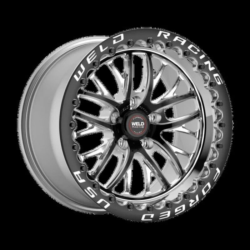 Weld S82 15x10 5x114.3 BP 7.5 BS 51 ET Black 3.18 ID Medium Pad Single Beadlock Wheel