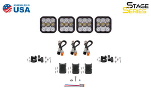 Diode Dynamics SS5 Sport Universal CrossLink 4-Pod Lightbar - White Combo