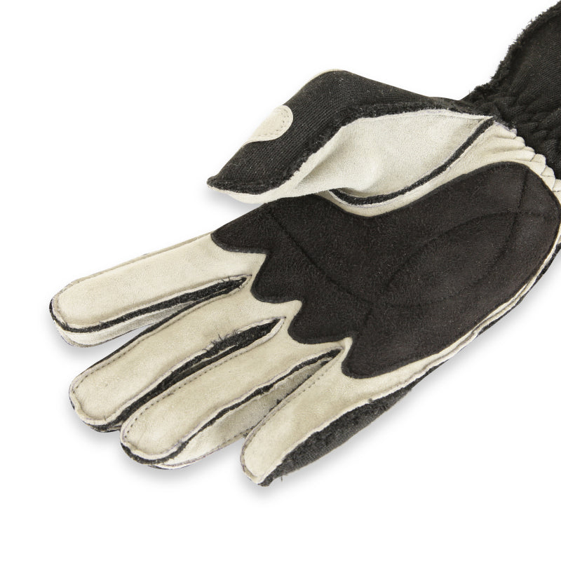 RaceQuip SFI-5 Gray/Black Large Outseam w/ Closure Glove