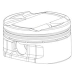 CP Piston & Ring Set for Acura B16A - Bore (85mm) - Size (+1.0mm) - CR (9.0) - SINGLE PISTON