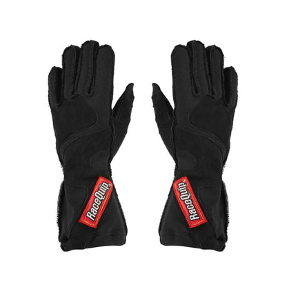 RaceQuip 356 Series 2 Layer Nomex Outseam Race Gloves SFI 3.3 / 5 All Black X-Large