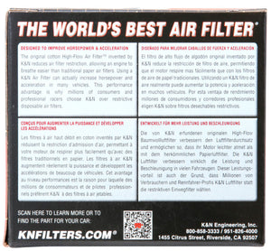 K&N Universal Clamp-On Air Filter 2-1/8in FLG 4 X 3 TPR/OVL W/Venturi