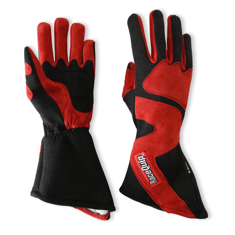 RaceQuip SFI-5 Red/Black Large Long Angle Cut Glove