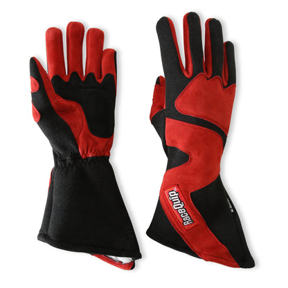 RaceQuip SFI-5 Red/Black Large Long Angle Cut Glove