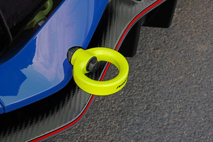 PERRIN 17-21 Honda Civic Si/Type R/Touring/Hatchback Tow Hook Kit Rear - Neon Yellow