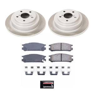 Power Stop 90-99 Subaru Legacy Rear Semi-Coated Rotor Kit