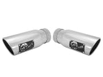 aFe MACHForce-XP 304 Stainless Steel Polished Exhaust Tip 3.5in x 4.5in Out x 12in L Clamp-On