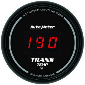 Autometer Z Series 52mm Black Digital 0-300 Deg F Transmission Temperature Gauge