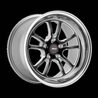 Weld S70 RT-S 18x9in / 5x120.65 BP / 6.7in. BS - Black Center - Polished Shell Wheel