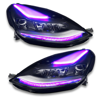Oracle 2021+ Tesla Model 3 Dynamic ColorSHIFT  Headlight DRL Upgrade Kit